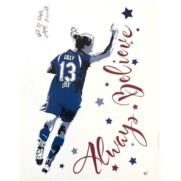 Kristine Lilly #13 Boston Breakers 2011 Always Believe 8.5"x11" Poster WPS WUSA - Picture 2 of 2